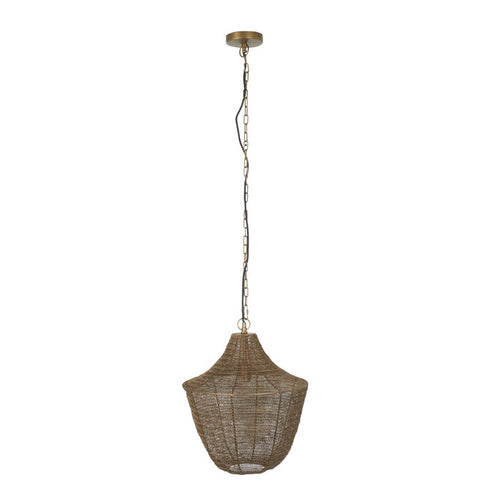 Sahara Metal Wire Pendant Antique Brass 40x40x44cm