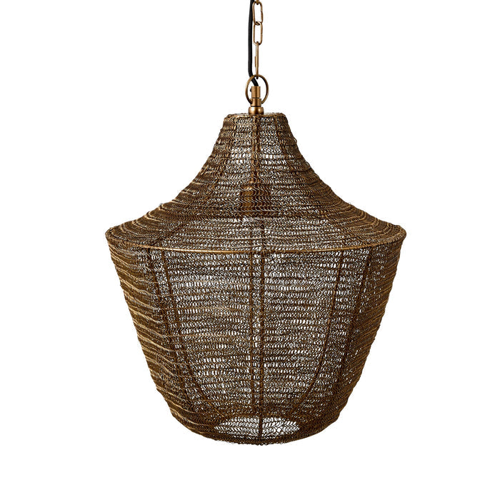 Sahara Metal Wire Pendant Antique Brass 40x40x44cm