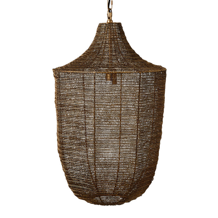 Sahara Metal Wire Pendant Antique Brass 44x44x66cm