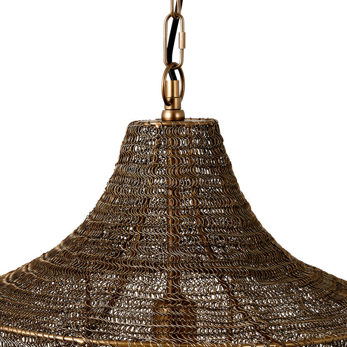 Sahara Metal Wire Pendant Antique Brass 44x44x66cm