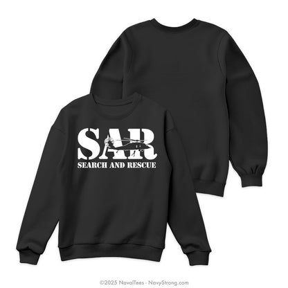 "SAR HELO" Crewneck Sweatshirt | Black