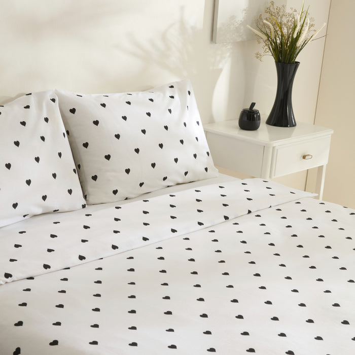 Sarah Anderson Amour, Ensemble de Housse de Couette, Double, Noir