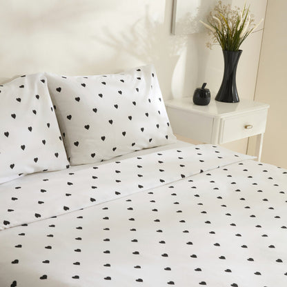 Sarah Anderson Amour, Ensemble de Housse de Couette, Double, Noir