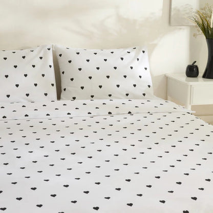 Sarah Anderson Amour, Ensemble de Housse de Couette, Double, Noir