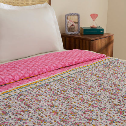 Sarah Anderson Chilena, Couvre-Lit Double Rose Poudré
