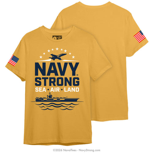 "Sea Air Land" Tee | Gold