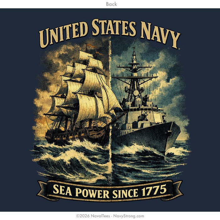 "Sea Power" Long Sleeve Tee | Navy