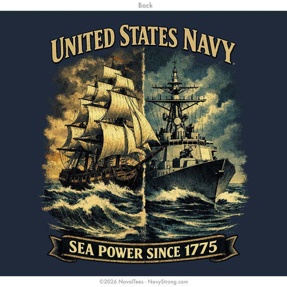 "Sea Power" Tee | Navy
