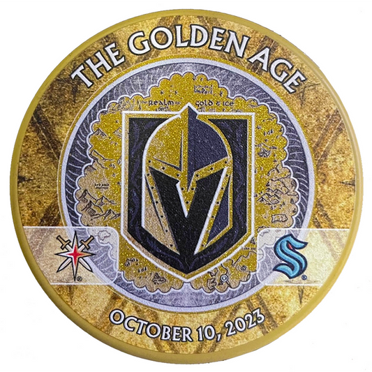 SEA vs. VGK Match-Up Puck - 10/10/2023 - Vegas Team Store