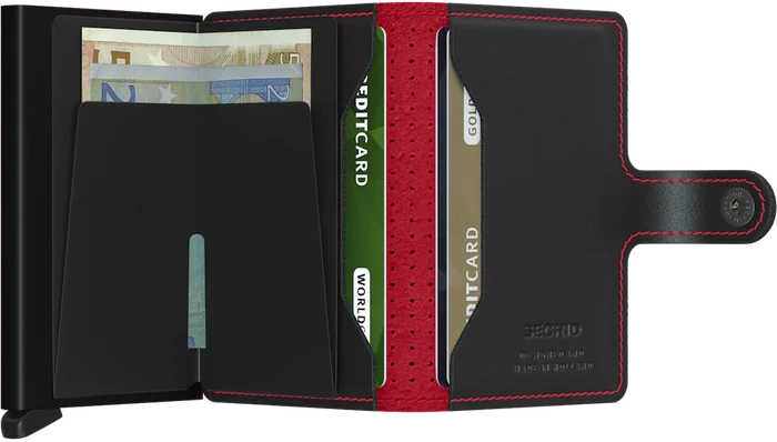 Secrid MPf Miniwallet Perforated Black-Red