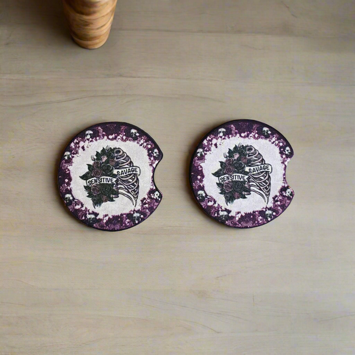 Sensitive Savage | Car Coaster Set