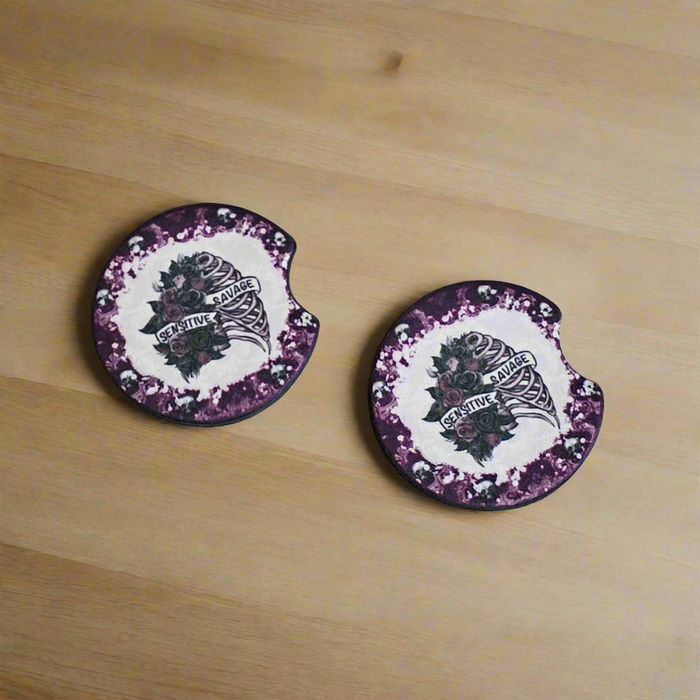 Sensitive Savage | Car Coaster Set