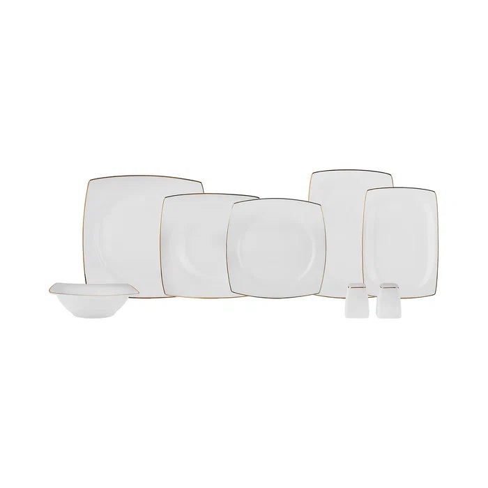 Service de table Karaca Vesta pour 12 personnes, 52 pièces, or