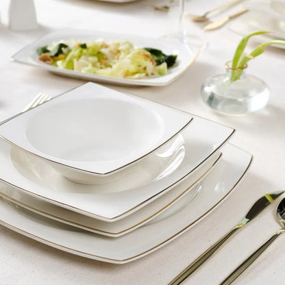 Service de table Karaca Vesta pour 12 personnes, 52 pièces, or