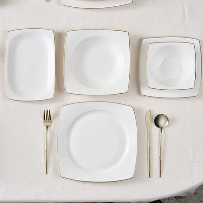 Service de table Karaca Vesta pour 12 personnes, 52 pièces, or