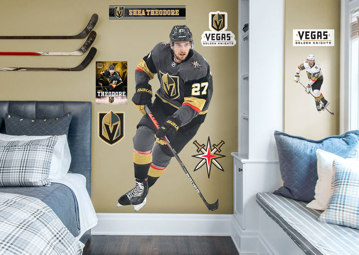 Shea Theodore - RealBig Collection - Official NHL - Vegas Golden Knights - Reusable Vinyl Wall Decals - Vegas Team Store
