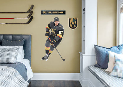 Shea Theodore - RealBig Collection - Official NHL - Vegas Golden Knights - Reusable Vinyl Wall Decals - Vegas Team Store