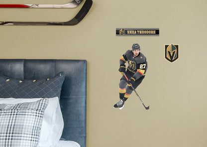 Shea Theodore - RealBig Collection - Official NHL - Vegas Golden Knights - Reusable Vinyl Wall Decals - Vegas Team Store