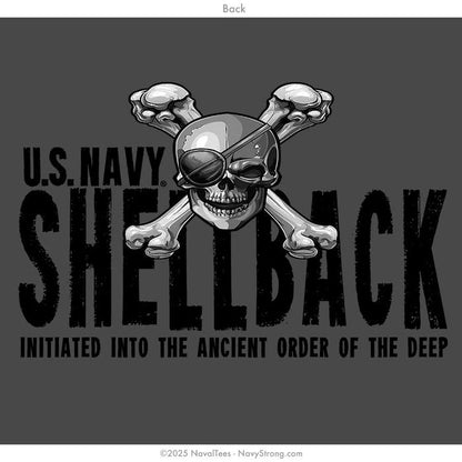 "Shellback Skull & Crossbones" Tee | Charcoal