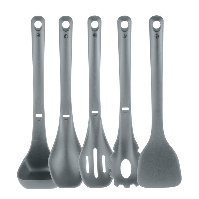 Silicone Cooking Utensils Set - Heat-Resistant, Food-Grade, Gray