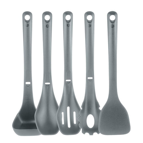 Silicone Cooking Utensils Set - Heat-Resistant, Food-Grade, Gray