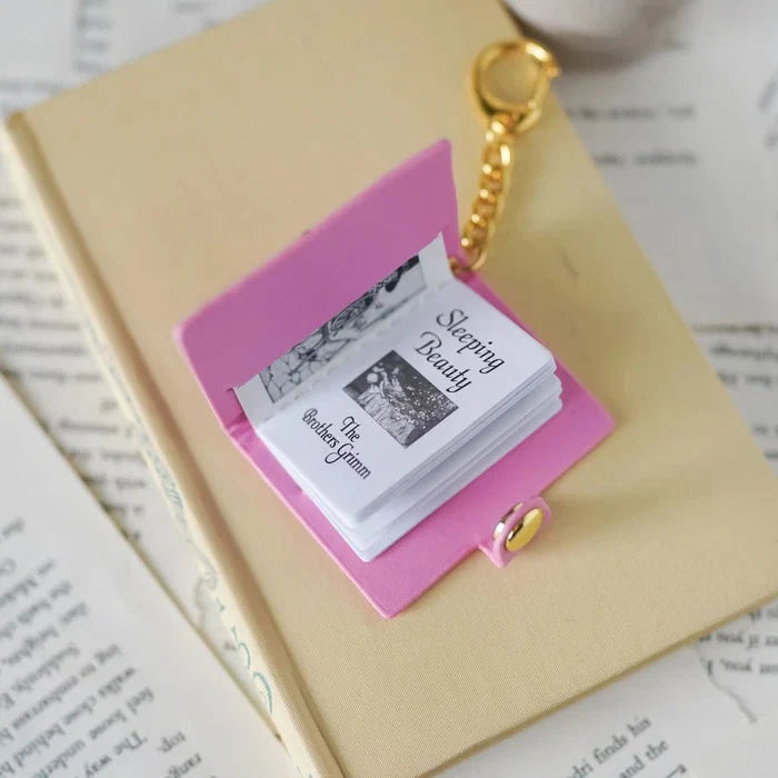 Sleeping Beauty Fairytale Book Keychain