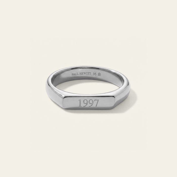Slim Signet Ring Silber