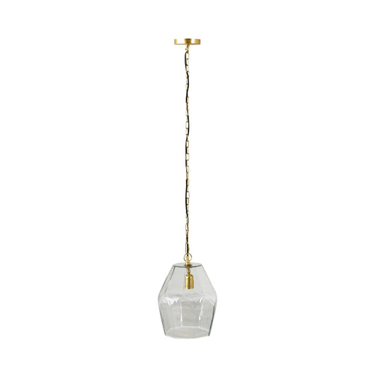 Solene Glass Pendant Matte Brass 26x26x36cm