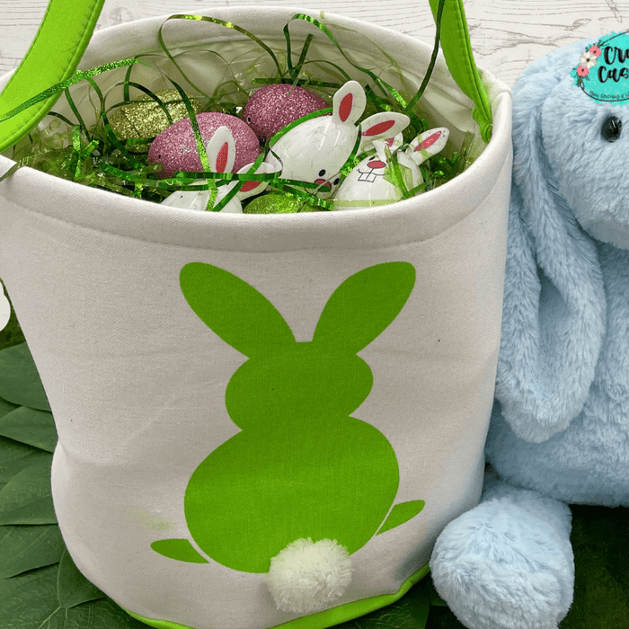 Solid Green Easter Bunny-Easter Basket-Personalized-Embroidered