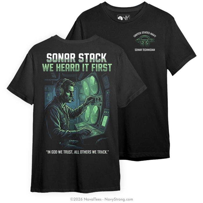 "Sonar Stack" Tee | Black