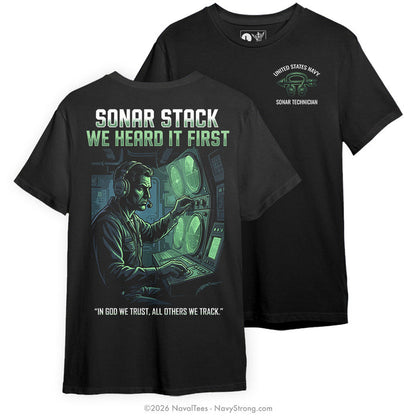 "Sonar Stack" Tee | Black