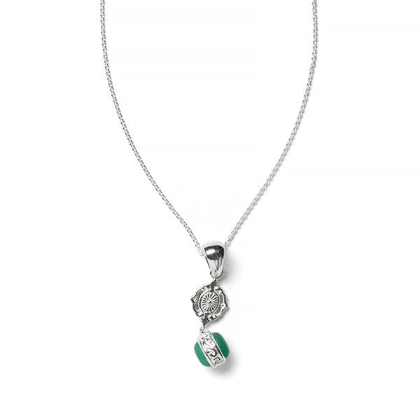 Southern Gates® Anson Necklace 19x6mm Pendant Green Onyx 16" + 2" extender