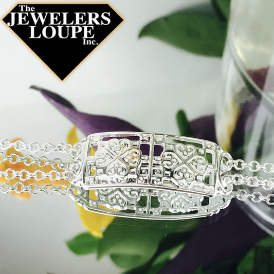 Southern Gates Sterling Silver Terrace Double Chain Bracelet