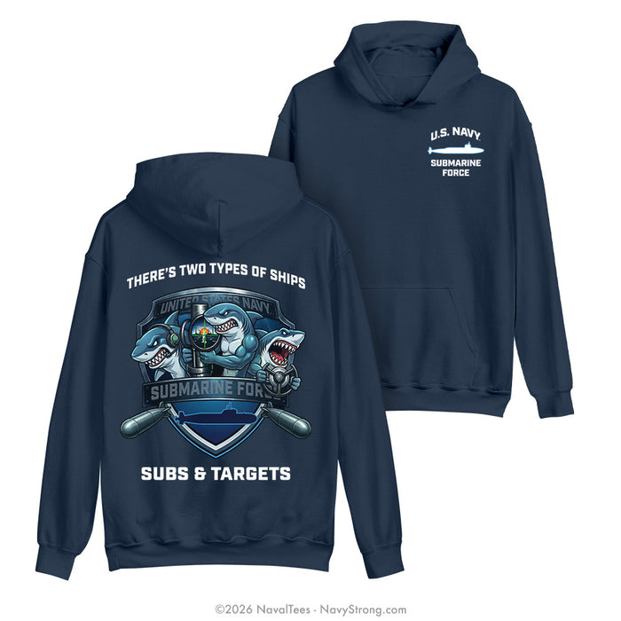 "Subs & Targets" Hooded Sweatshirt | Navy