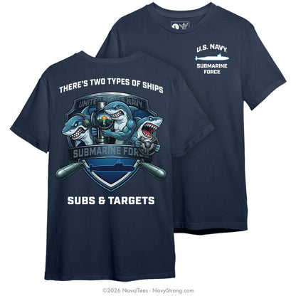 "Subs & Targets" Tee | Navy