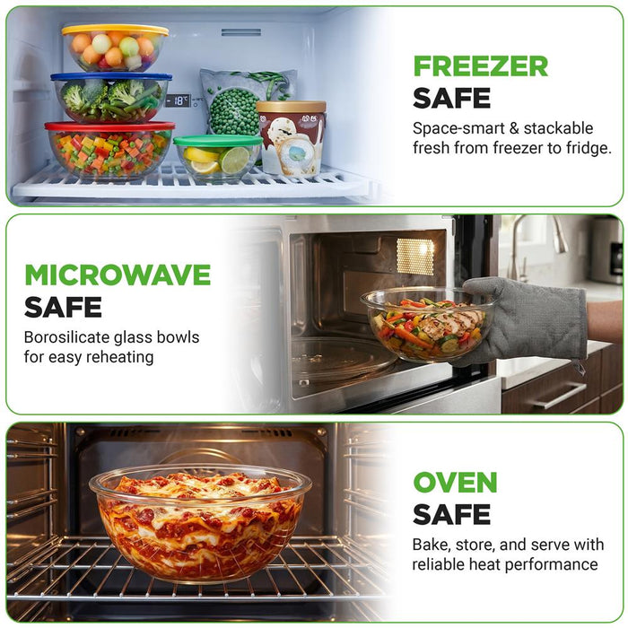 Superior Glass Mixing Bowls With Pe Lids