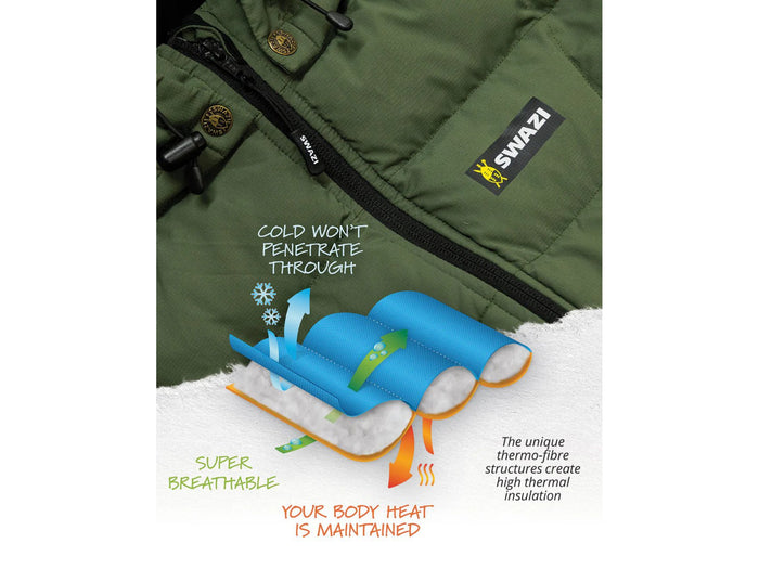 Swazi Puffadder Puffer Jacket Black