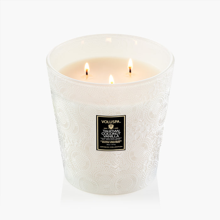 Tahitian Coconut Vanilla - 3 Wick Hearth Candle