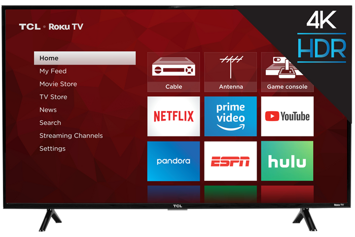TCL Smart TV 49" LED - 4K - ROKU TV(Refurbished)
