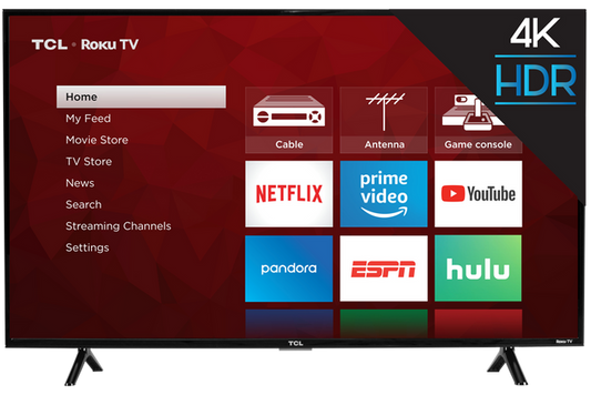 TCL Smart TV 49" LED - 4K - ROKU TV(Refurbished)