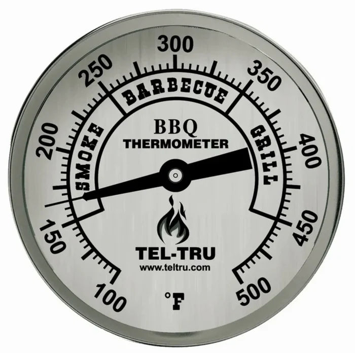 Tel-Tru BBQ Thermometer 3" dial & 4" Stem