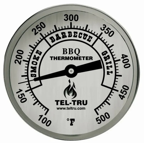 Tel-Tru BBQ Thermometer 3" dial & 4" Stem