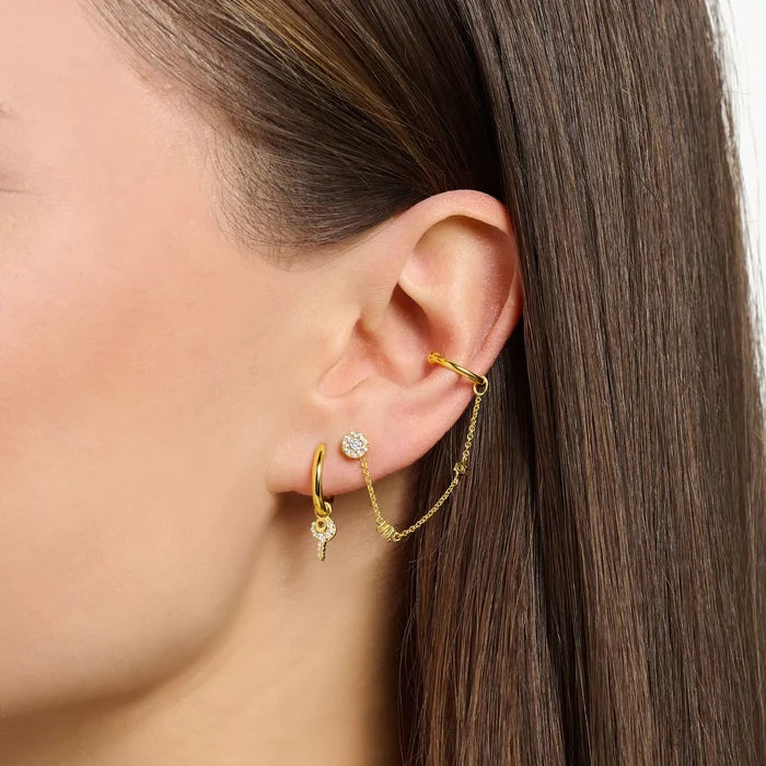 Thomas Sabo Einzel Creole mit Schlüssel Anhänger gold – CR701-414-14