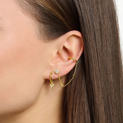 Thomas Sabo Einzel Creole mit Schlüssel Anhänger gold – CR701-414-14