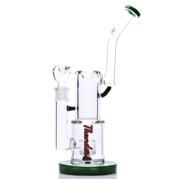 Thunder Glass Stacked Chamber Bong Green