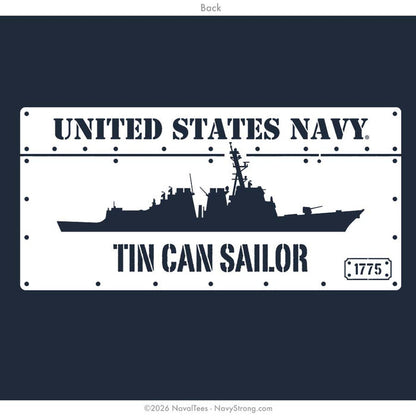 "Tin Can Stenciil" Tee | Navy