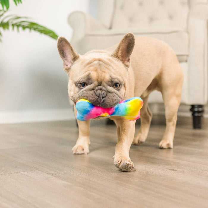 Huxley & Kent dog toys Tiny Tuff Out For Brunch Chompagne and Bone Plush Dog Toys - 2pk