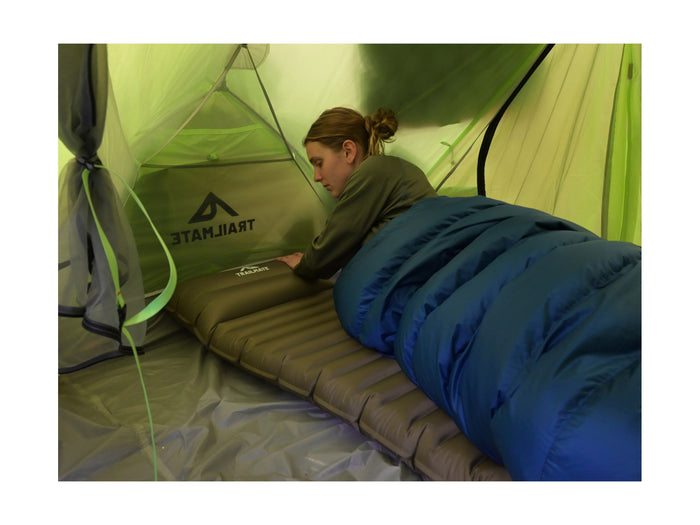 Trailmate Insulux Sleeping Mat Olive R-Value 5 With Pillow
