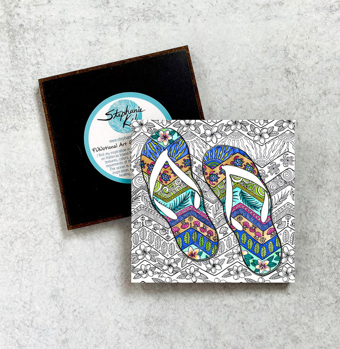 Tropical Flip Flops Magnet