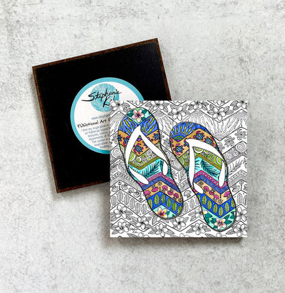 Tropical Flip Flops Magnet